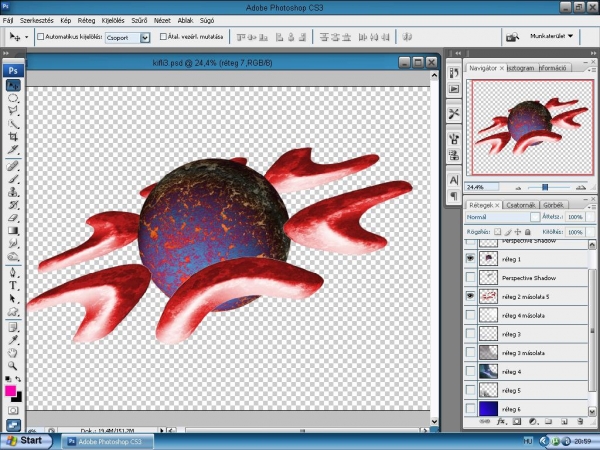 Creation of space: Step 10
