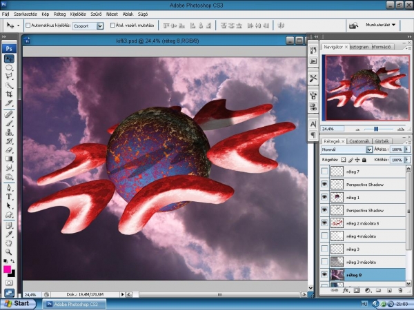 Creation of space: Step 12