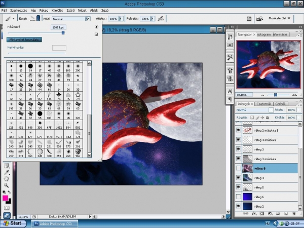 Creation of space: Step 15