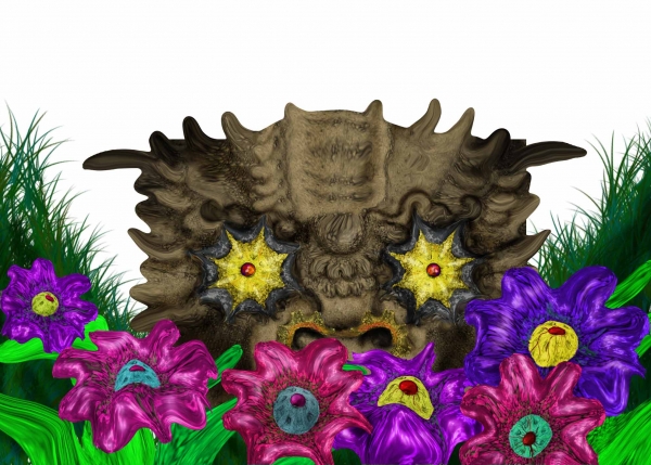 Creation of Baby dragon flowers: Step 4