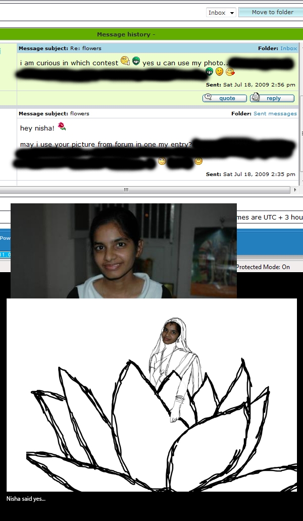 Creation of Nisha.: Step 1