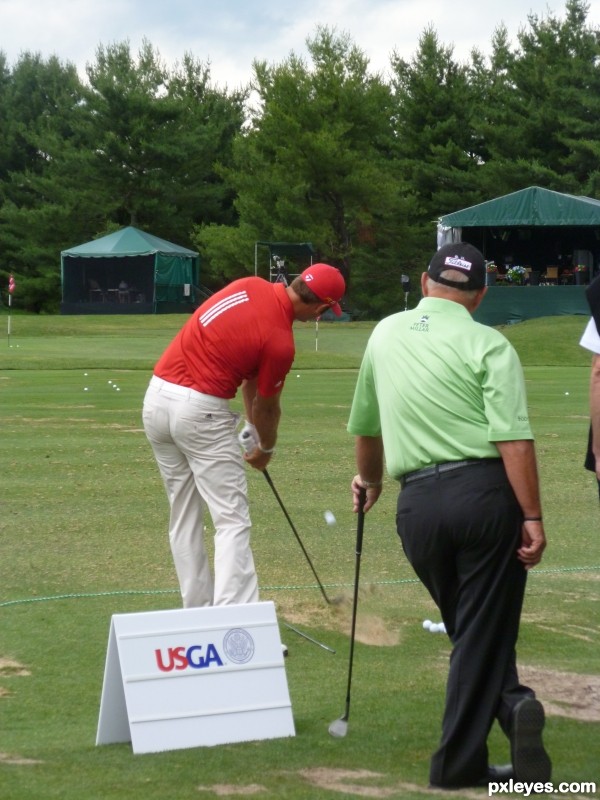 Dustin on the range