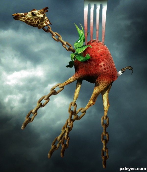 The Strawberry Giraffe photoshop picture