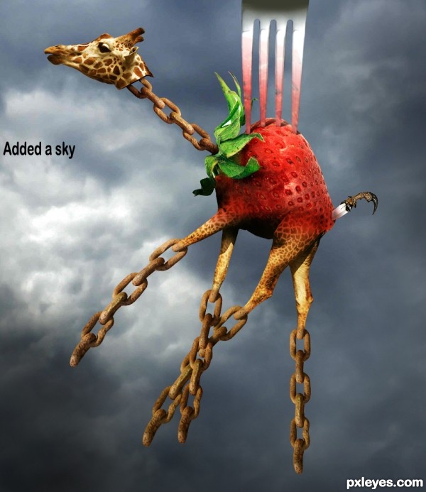 Creation of The Strawberry Giraffe: Step 4