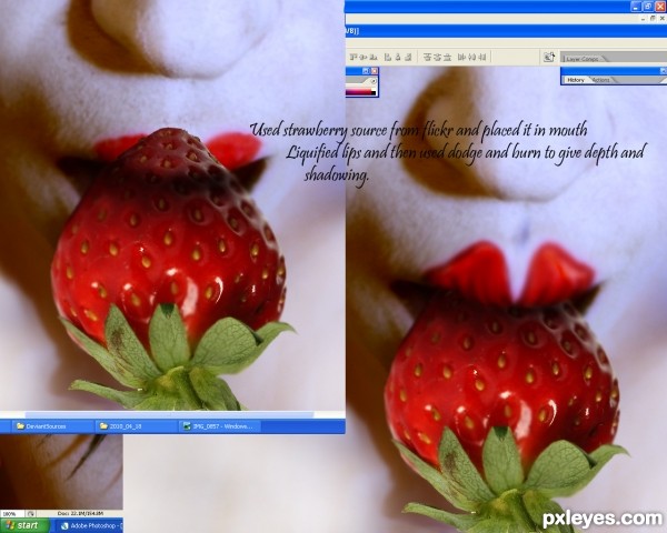 Creation of Une Fraise: Step 4