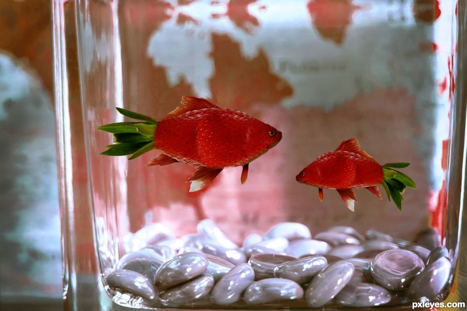 Creation of strawberry fish: Final Result