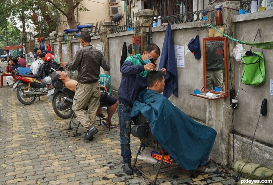 Hair Salon on Street