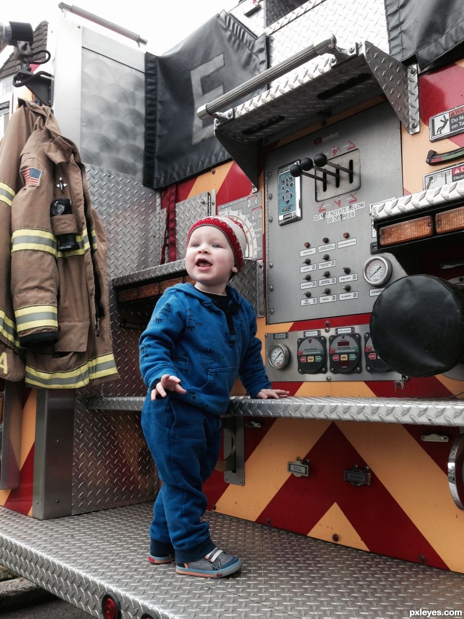 Boy with Fire Engine