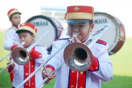 people blow the instrument