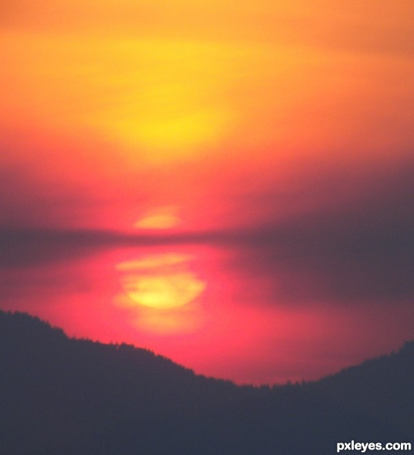 Sunset Into The Smoke