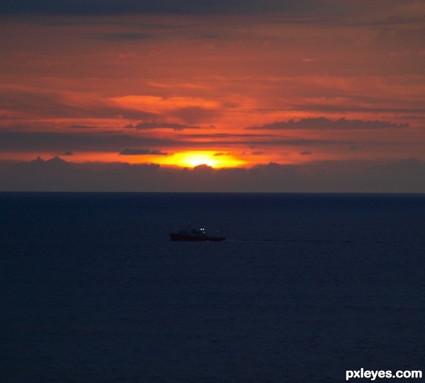 sunset boat