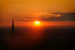 Sun and church