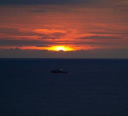 sunset boat