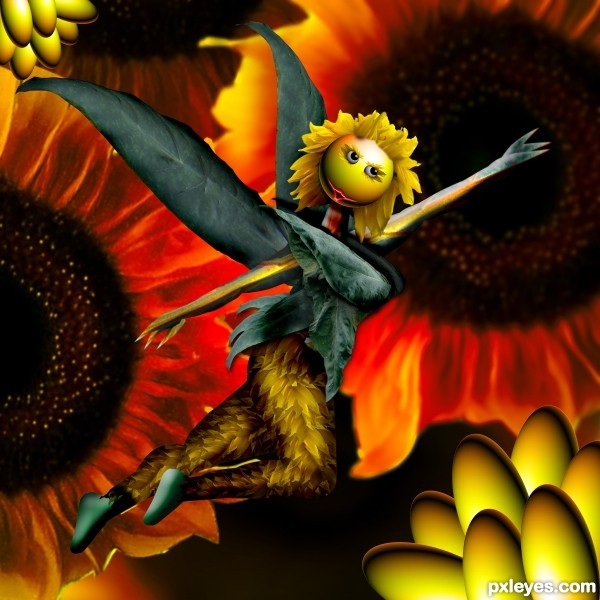 Sunflower on Fire