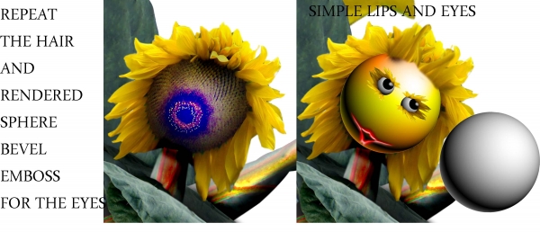 Creation of Sunflower on Fire: Step 12