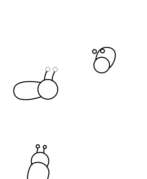 Creation of sad bees at work: Step 1