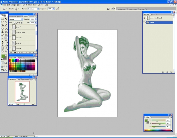 Creation of Sunny's New Bikini: Step 1