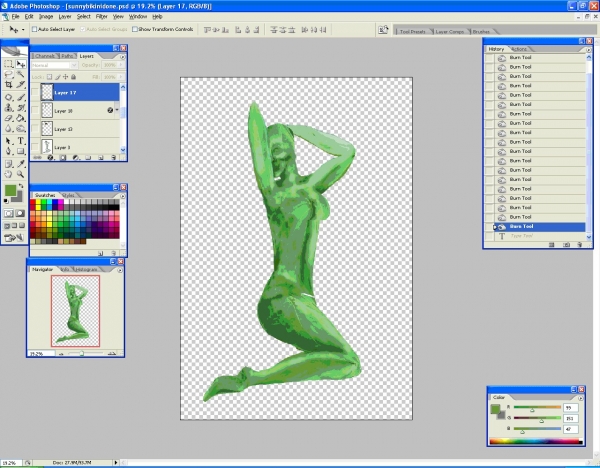 Creation of Sunny's New Bikini: Step 4
