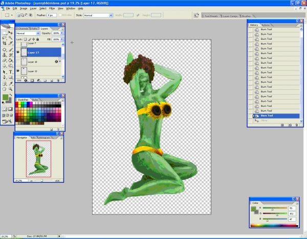 Creation of Sunny's New Bikini: Step 5