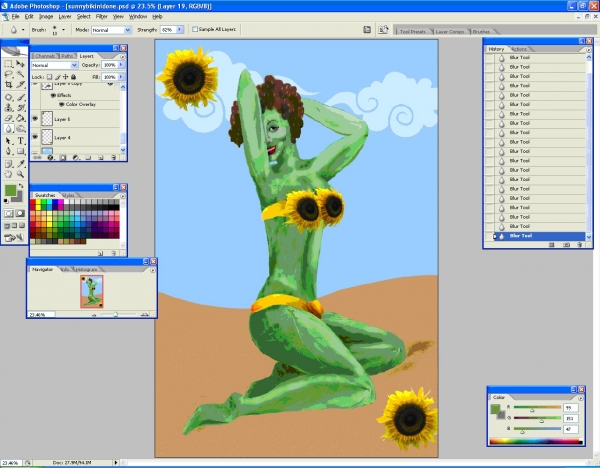 Creation of Sunny's New Bikini: Step 8