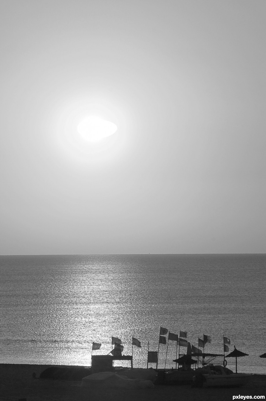 Parasol sunset 