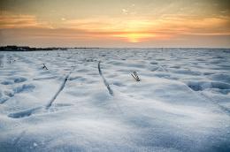 Winter sunset HDR