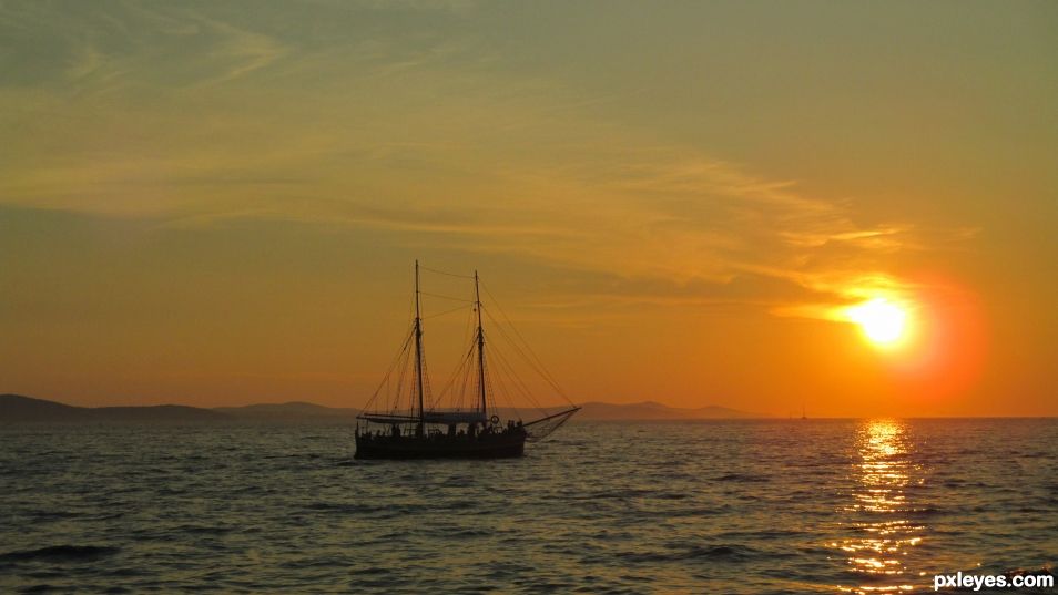 Sunset in Zadar (Croatia)
