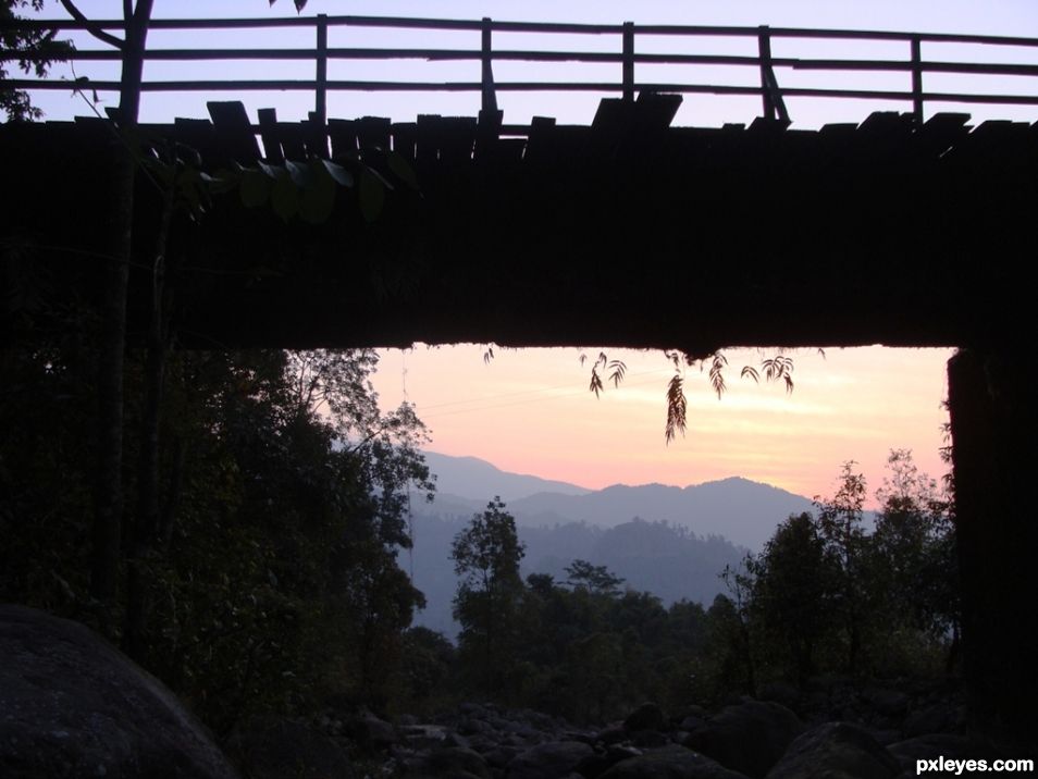 Sunrise under a Bridge