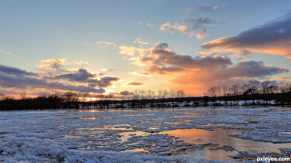 river sunset