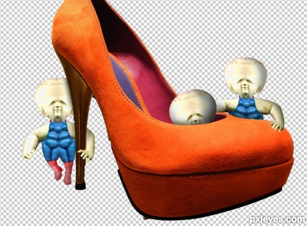 Creation of Super Shoe Gremlins Femme': Step 20