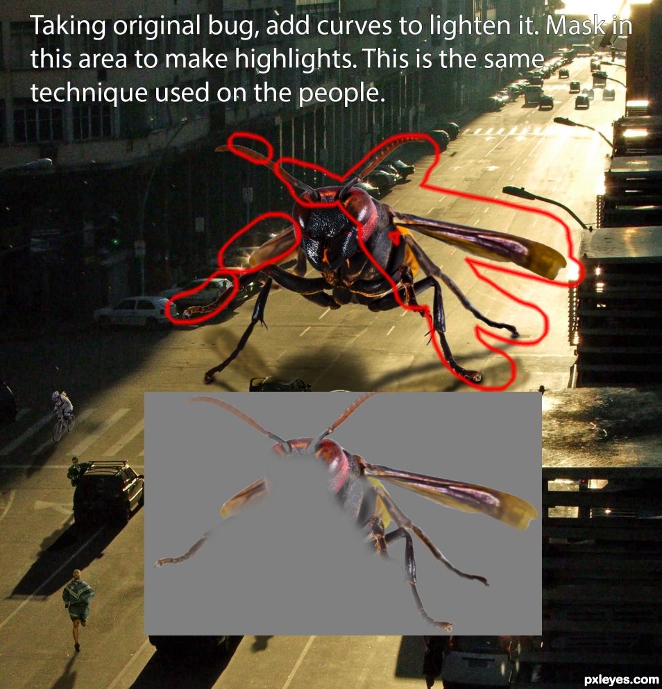 Creation of Giant Wasp: Step 11