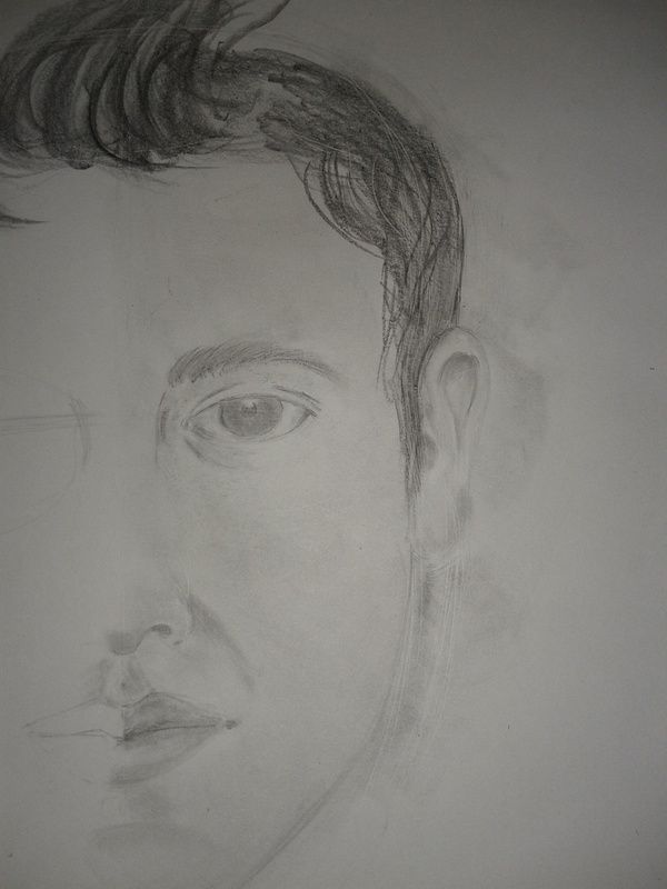 Creation of "Retrato de Dos Mundos: Luis vs. Roshy" (Portrait of Two Worlds: Luis vs. Roshy): Step 1
