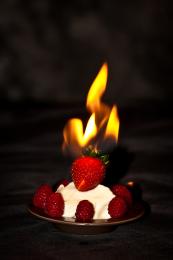 Ice Cream w/ Berry FlambÃ©