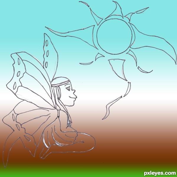 Creation of the sun: Step 2