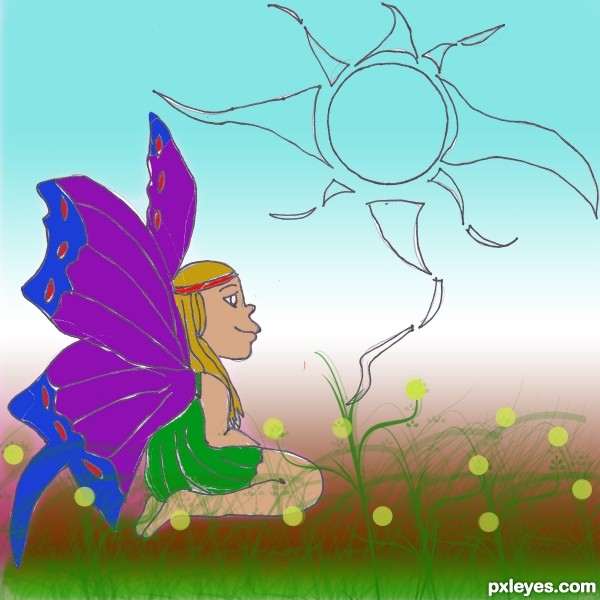 Creation of the sun: Step 4
