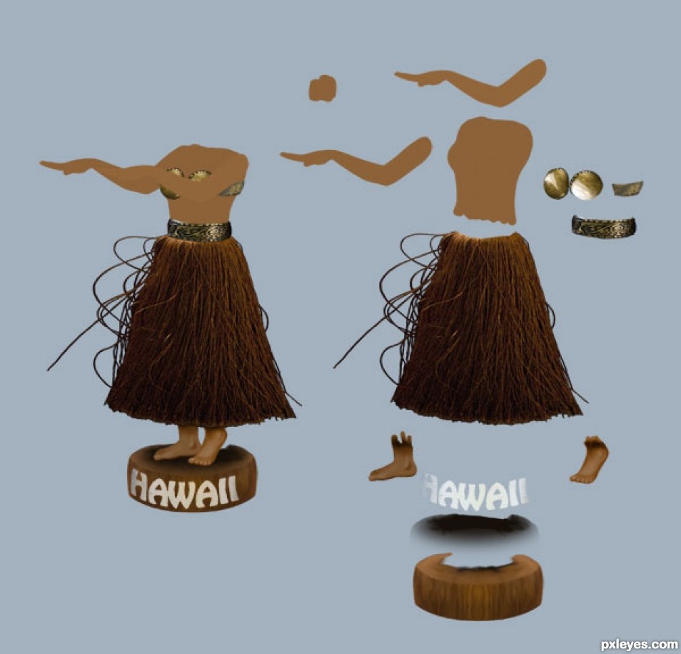 Creation of Hula Girl: Step 2