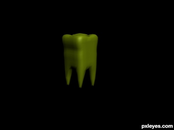 Creation of hammered teeth: Step 3