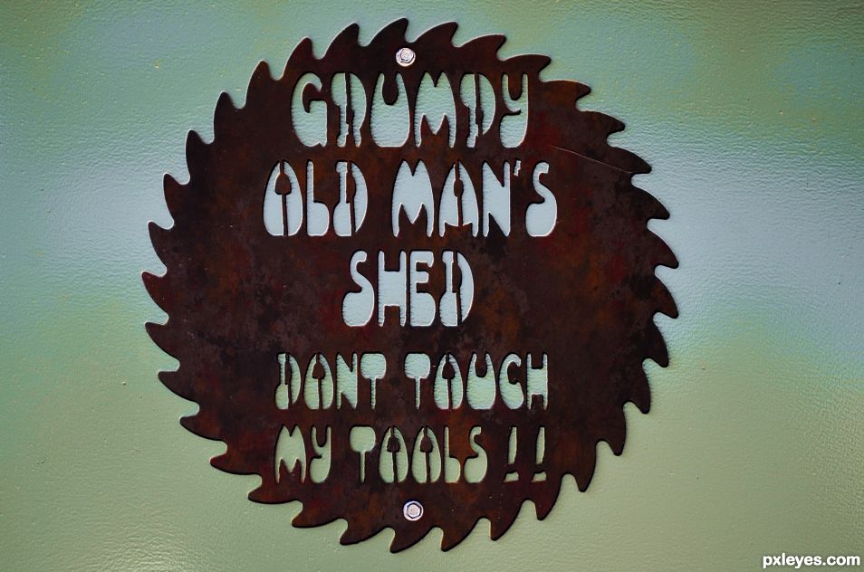 Shed door sign