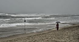 Beach in Rain