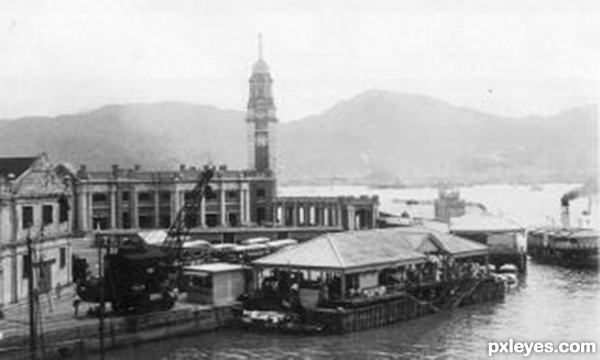 Creation of Star Ferry Temninal and clock tower: Step 1