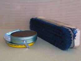 Shoe polish & brush