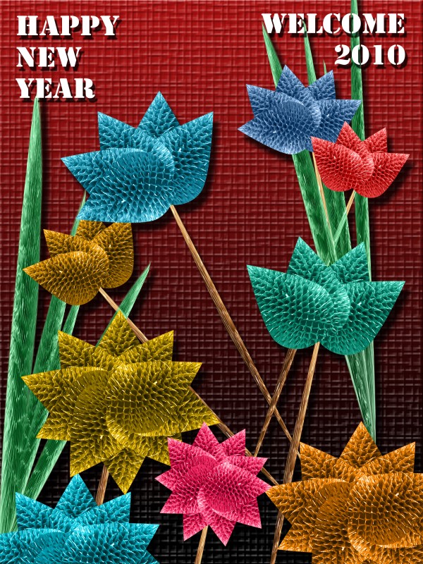 Creation of New year greeting : Final Result