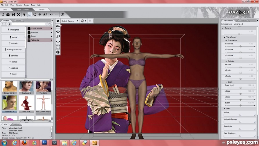 Creation of Geisha: Step 1