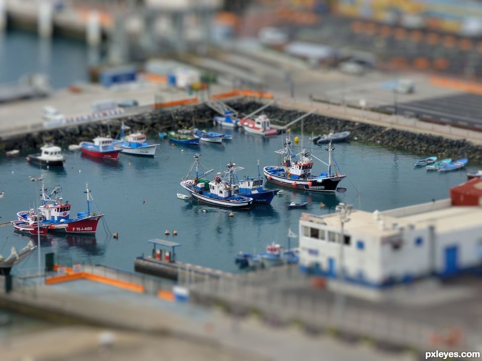 Small harbour in the Canary Islands