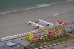 Inflatable games on the seaside