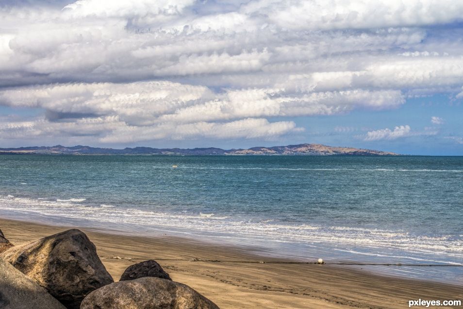 clouds over the sea