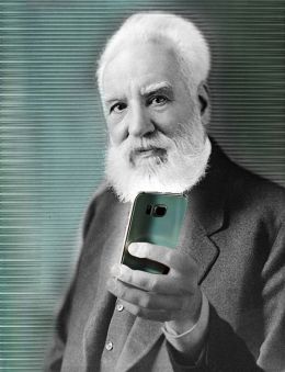 Graham Bell about to take a selfie