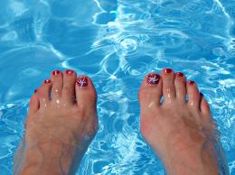 In the pool