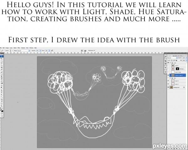 Creation of Floating Fantasy: Step 1