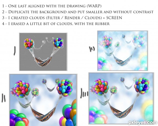 Creation of Floating Fantasy: Step 11